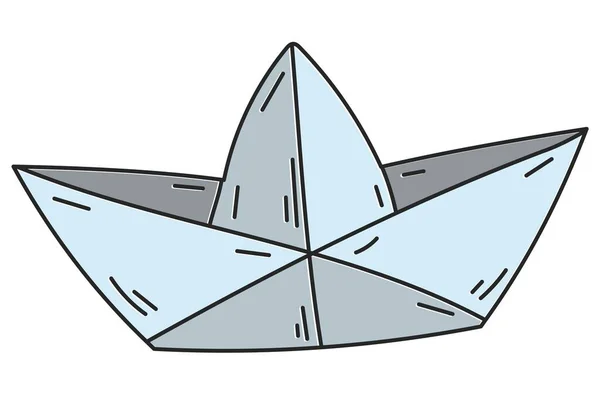 Paper Boat Kids Illustration — Stock Vector