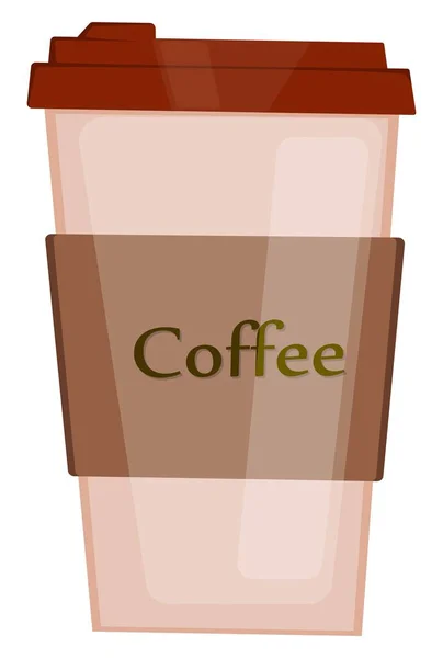 Kahve Vektörü Illüstrasyonlu Karton Cam — Stok Vektör