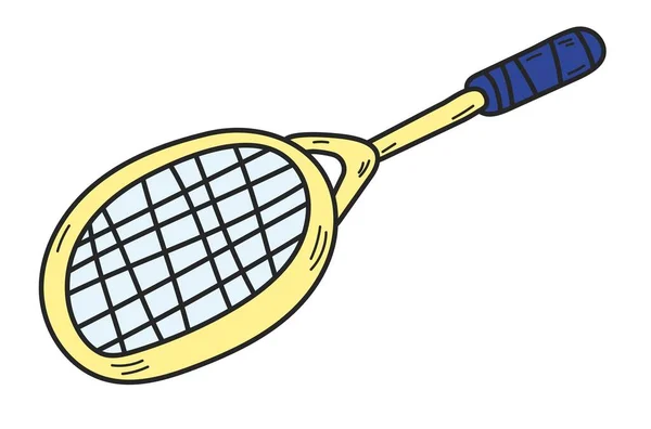 Ícone Ilustração Vetorial Raquete Tênis — Vetor de Stock