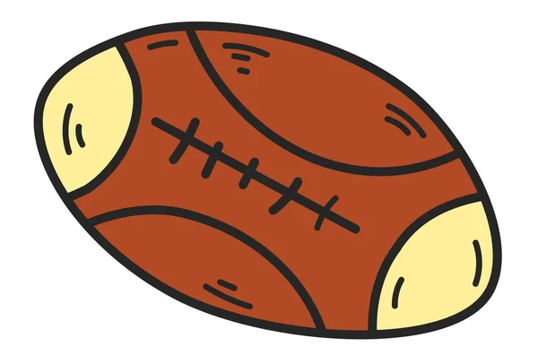 Rugby Bola Americano Futebol Vetor Ilustração — Vetor de Stock
