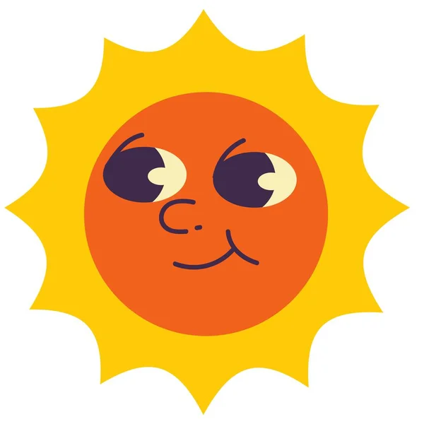 Desenho Solar Com Olhos Ilustração Vetorial — Vetor de Stock