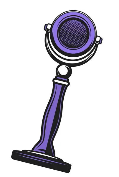 Vintage Mikrofon Für Die Aufnahme Von Songs — Stockvektor