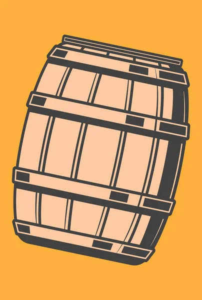 Vin Baril Logo Vecteur Illustration — Image vectorielle