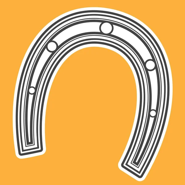 Logo Ferro Cavallo Come Simbolo Felicità — Vettoriale Stock