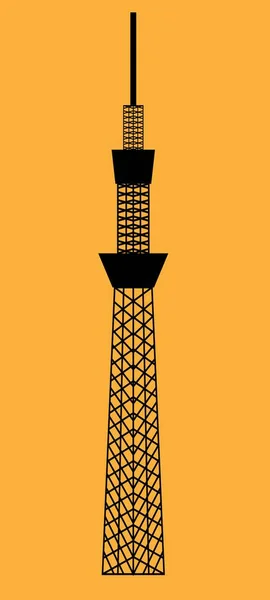 黑金属结构钢塔 — 图库矢量图片