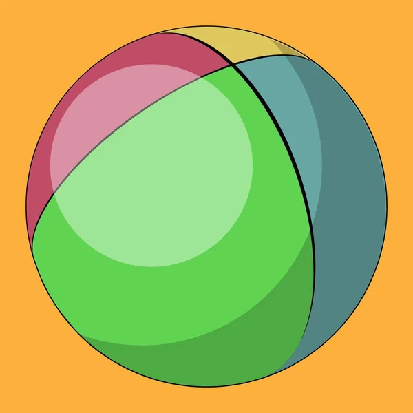 Barnens Uppblåsbara Färgglada Strandboll — Stock vektor