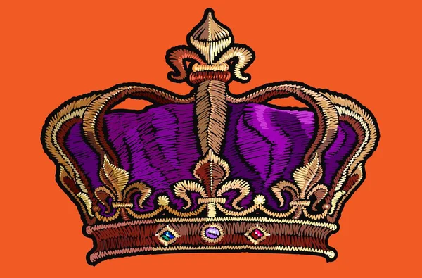 克朗国王的灰色王冠 — 图库矢量图片