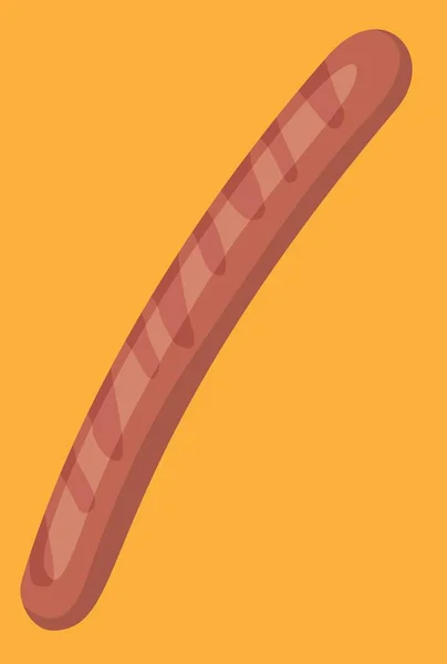 Picnic Grill Sausage Vector Illustration — Stock Vector