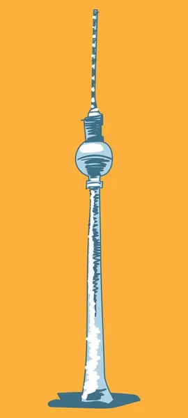 Torre Televisión Berlin Dibujo Simple — Archivo Imágenes Vectoriales