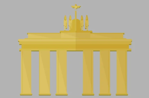 Brandenburg Poort Berlijn Vector Illustratie — Stockvector