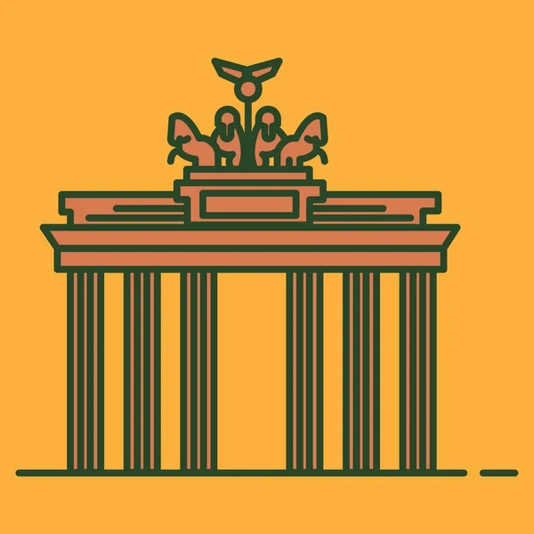 Brandenburg Gate Simple Vector Image — Stock Vector