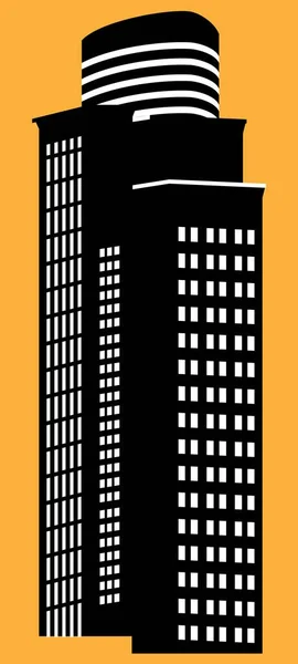 Grattacieli Con Finestre Bianche — Vettoriale Stock