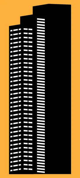 Edificios Gran Altura Con Ventanas Blancas — Archivo Imágenes Vectoriales