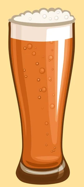 Grand Verre Bière Noire — Image vectorielle