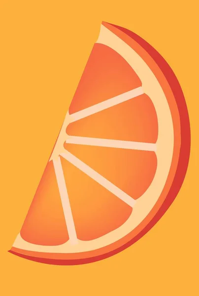 オレンジの背景にオレンジのスライス — ストックベクタ