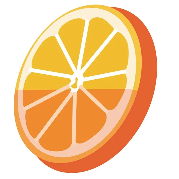 オレンジの背景にオレンジのスライス — ストックベクタ