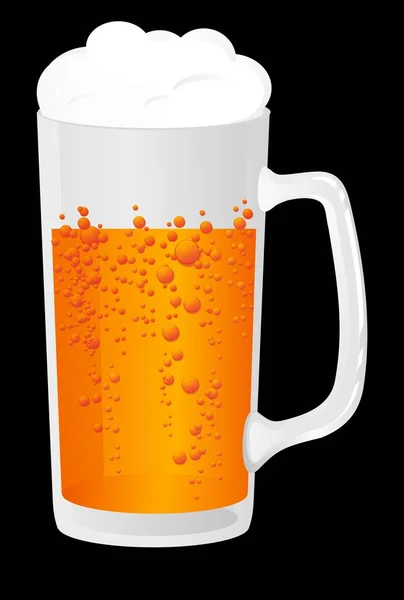 ダークビールのグラス ベクター図 — ストックベクタ