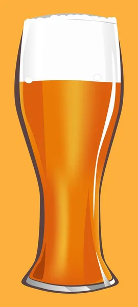 Karanlık Bira Uzun Cam — Stok Vektör