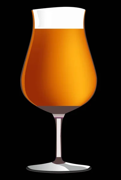 Ποτήρι Σκούρο Ποτήρι Μπύρα Διανυσματική Απεικόνιση — Διανυσματικό Αρχείο