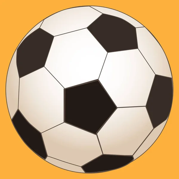 Soccer Ball Brown White Hexagons — Stock Vector