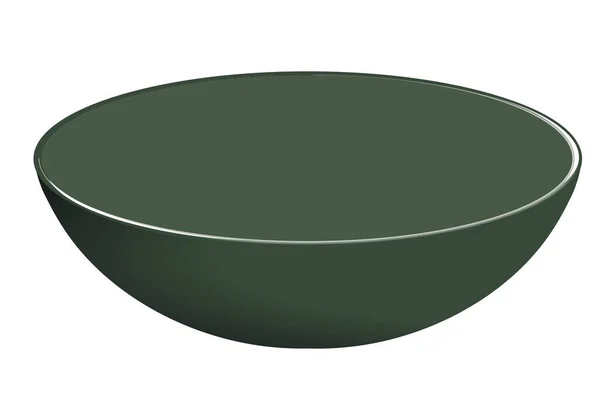 深緑のプレートベクトルイラスト — ストックベクタ