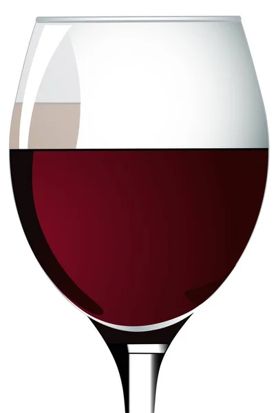 Szklany Kielich Czerwonym Winem — Wektor stockowy