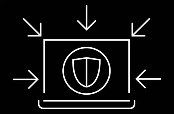 Computer Icon Lock Arrows — Stock Vector
