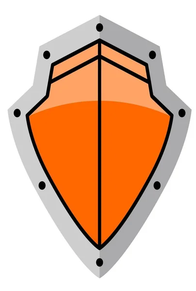 保護の象徴としての盾の着色されたアイコン — ストックベクタ