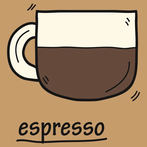 Una Tazza Caffè Espresso — Vettoriale Stock