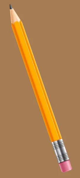 Einfacher Bleistift Mit Gummiband — Stockvektor