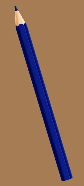 Crayon Bleu Pour Dessin École — Image vectorielle