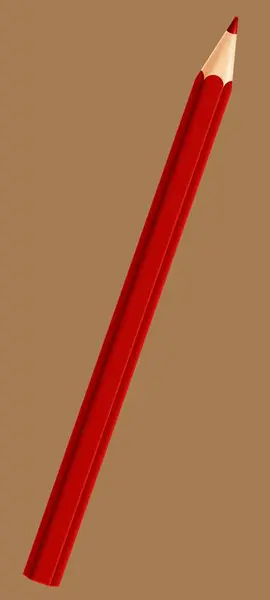画图和上学用的红色铅笔 — 图库矢量图片