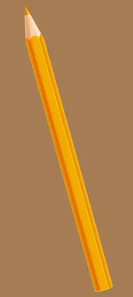 Žlutá Tužka Pro Kreslení Školu — Stockový vektor