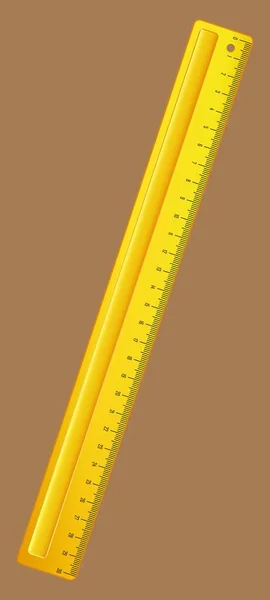 Gelbes Lineal Zentimeter Zum Messen — Stockvektor