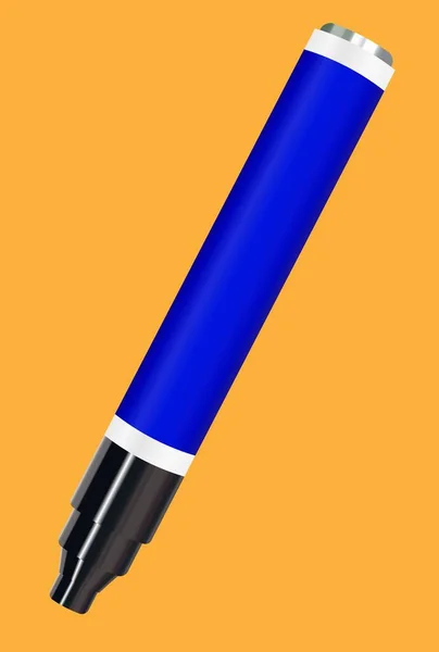 Marqueur Bleu Pour Mettre Évidence Texte — Image vectorielle