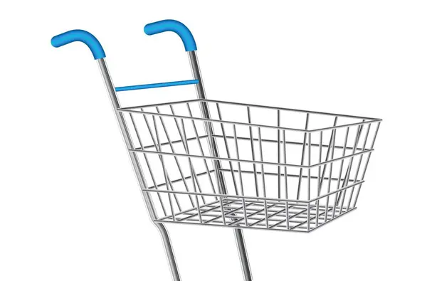 Metall Vagn För Shopping Butiken — Stock vektor