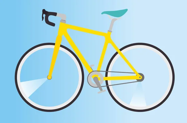 Gul Sport Cykel För Tävling Vektor Illustration Vektorgrafik