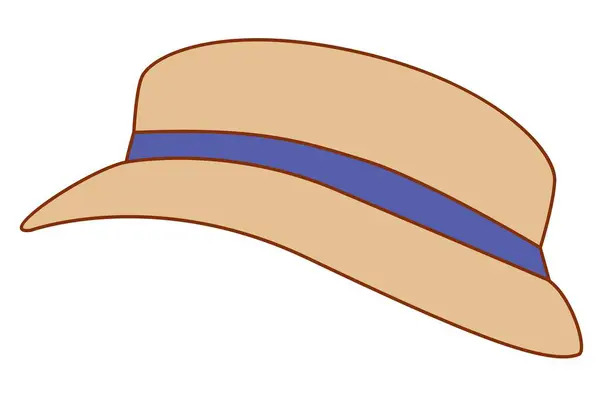 Sombrero Como Tocado Con Una Raya Azul — Archivo Imágenes Vectoriales