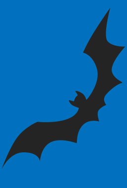 black silhouette of a bat