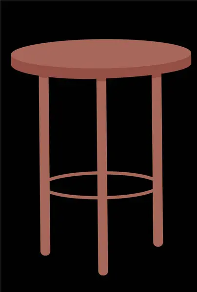 Runder Stuhl Aus Holz Für Küche — Stockvektor