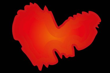 red broken heart vector illustration