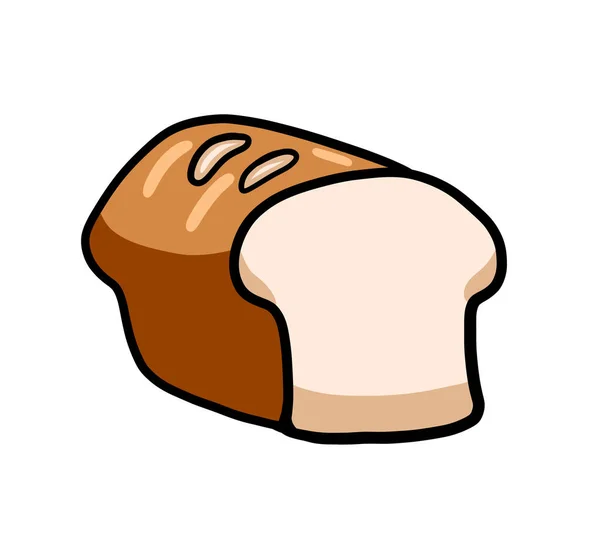 Cyfrowa Ilustracja Kreskówkowego Pysznego Chleba — Zdjęcie stockowe