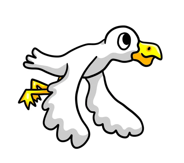Cyfrowa Ilustracja Cute Zabawny Ptak — Zdjęcie stockowe