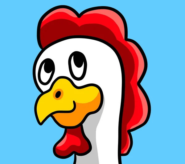 Digital Illustration Cute Happy Chicken Card — Stock Photo, Image