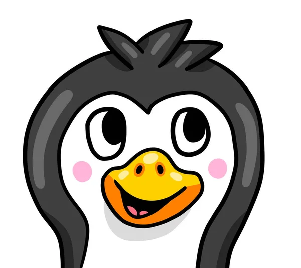 Digitální Ilustrace Rozkošného Šťastného Tučňáka — Stock fotografie