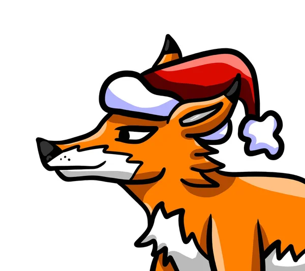 Digital Illustration Christmas Fox — Stock Photo, Image
