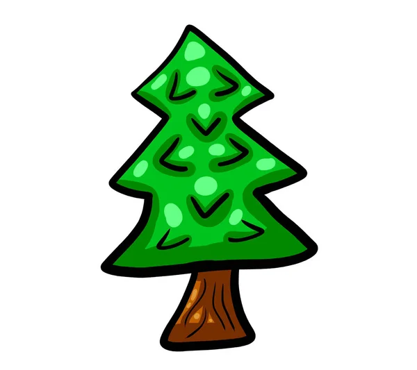 Ilustração Digital Uma Árvore Natal — Fotografia de Stock