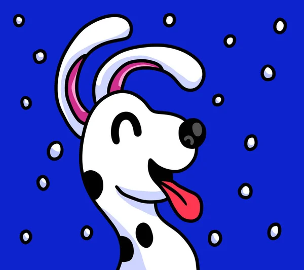 Ilustración Digital Una Feliz Tarjeta Perro Navidad —  Fotos de Stock