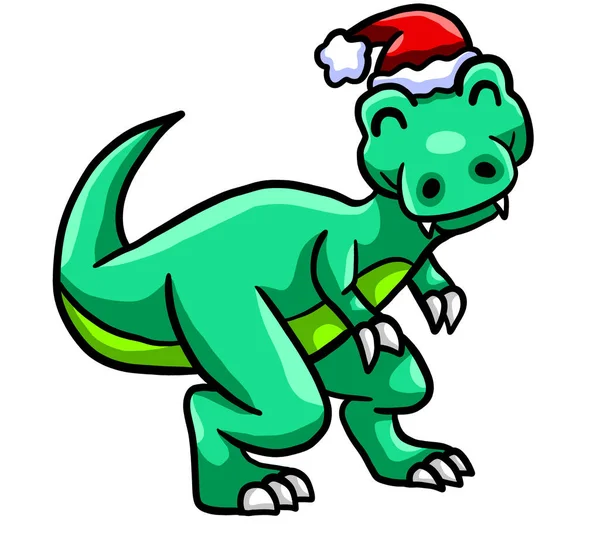 Digitale Illustration Eines Fröhlichen Weihnachts Rex — Stockfoto