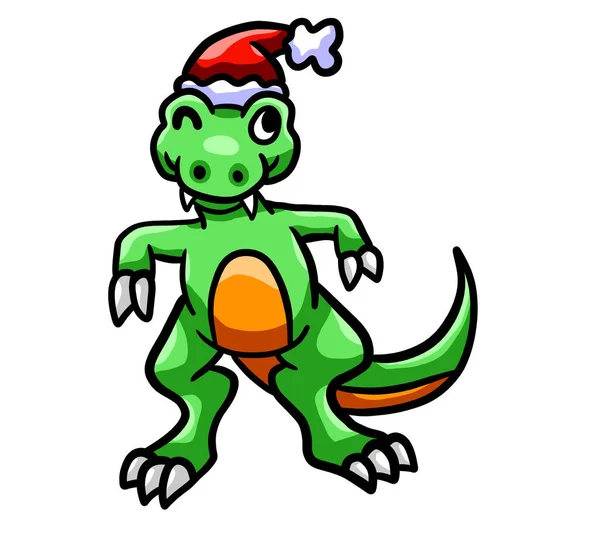 Digitale Illustration Eines Fröhlichen Weihnachts Rex — Stockfoto